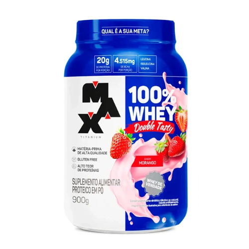 100% Whey Double Tasty (900g) Max Titanium - Imagem 2