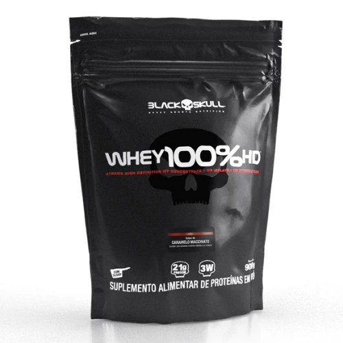 Whey 100% HD Refil (900g) Black Skull - Imagem 2